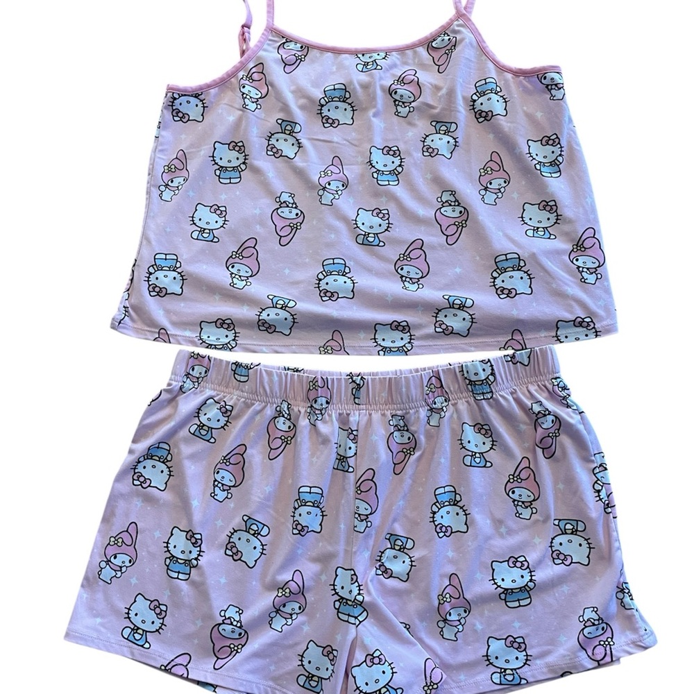 Sanrio Pink Hello Kitty & Friends Tank Top and Shorts Pajama Set